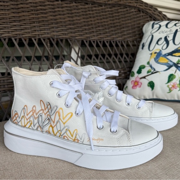 Skechers Shoes - Skechers White High-Top Sneakers with Multicolor Accents